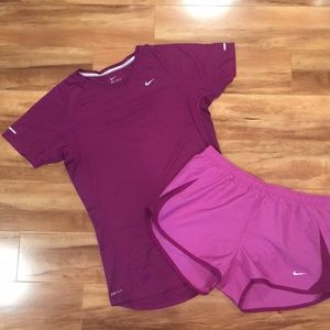 Nike Dri-Fit Running Shirt & Tempo Running Shorts